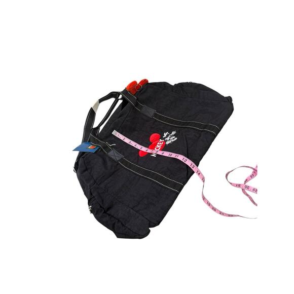 Disney Mickey Mouse Unlimited Vintage 90s Black Duffle Bag Plush Keychain NEW - Picture 10 of 11